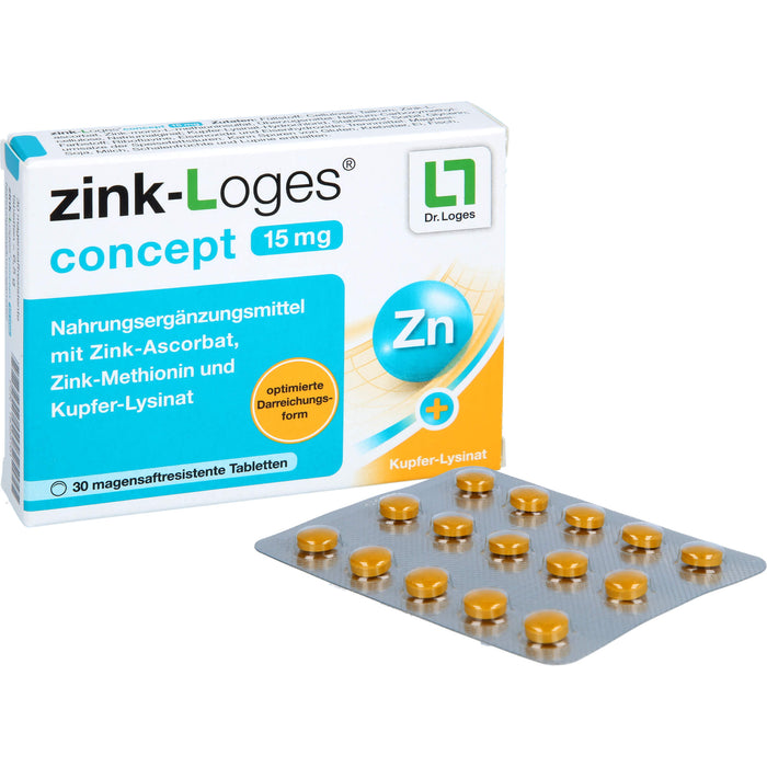 Zink-loges Concept 15mg, 30 St TMR