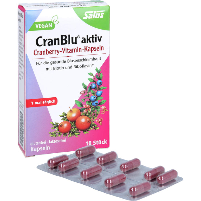 CranBlu aktiv Cranberry-Vitamin-Kapseln Salus, 10 St KAP