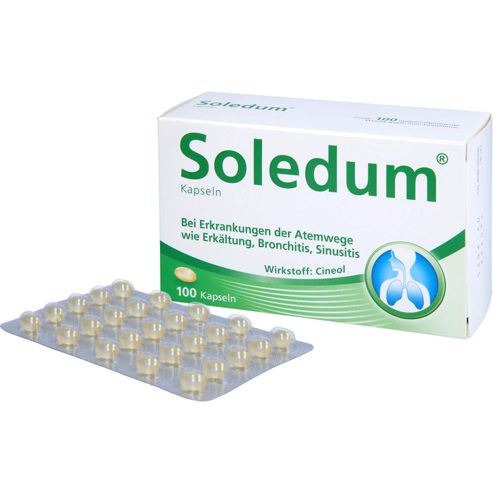 Soledum Kapseln bei Erkrankungen der Atemwege, 100 pc Capsules