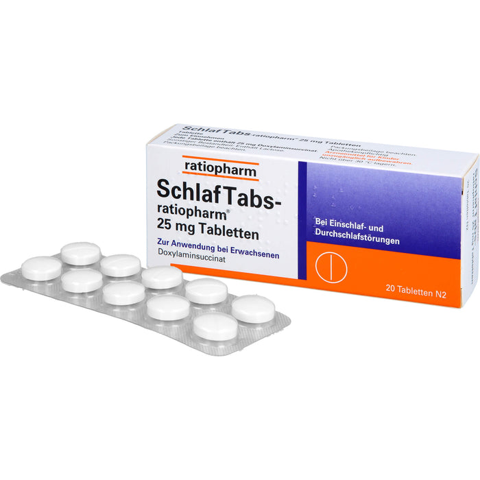 SchlafTabs-ratiopharm, 20 pcs. Tablets