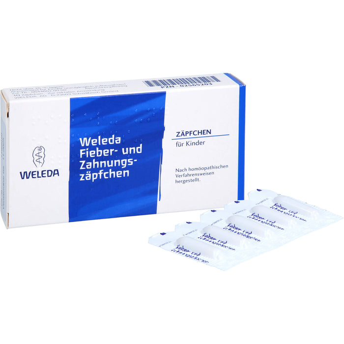 Weleda Fieber- und Zahnungszäpfchen, 10 pcs. Suppositories