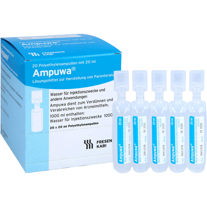 Ampuwa, Lösungsmittel zur Herstellung von Parenteralia Polyethylenampullen, 20 ml, 400 ml Lösung