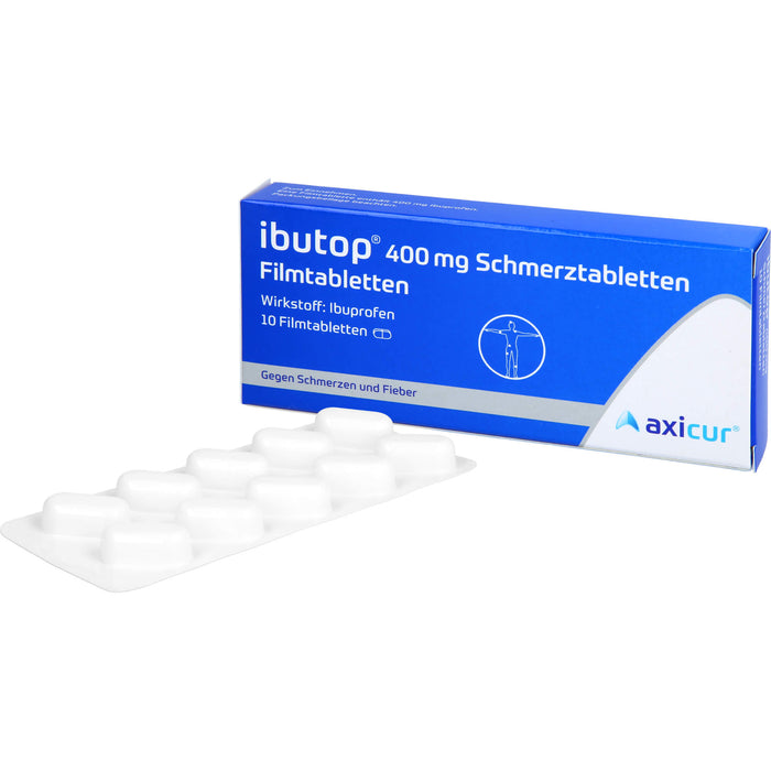 ibutop 400 mg Schmerztabletten Reimport axicorp, 10 pc Tablettes