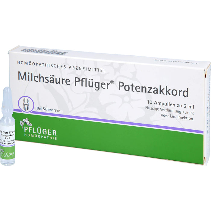 Milchsäure Pflüger Potenzakkord flüssige Verdünnung, 10 pcs. Ampoules