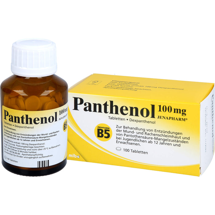 Panthenol 100 mg JENAPHARM Tabletten, 100 pc Tablettes