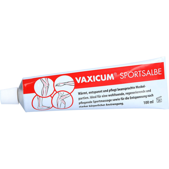 VAXICUM Sportsalbe wärmt, entspannt und pflegt beanspruchte Muskelpartien, 100 ml Ointment