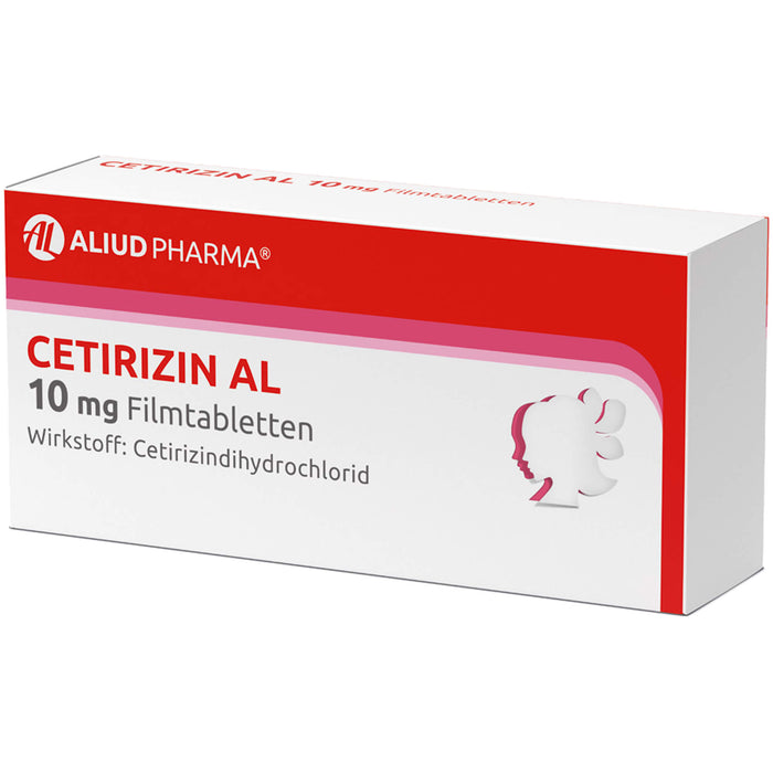 CETIRIZIN AL 10 mg Filmtabletten bei allergischen Erkrankungen, 50 pc Tablettes