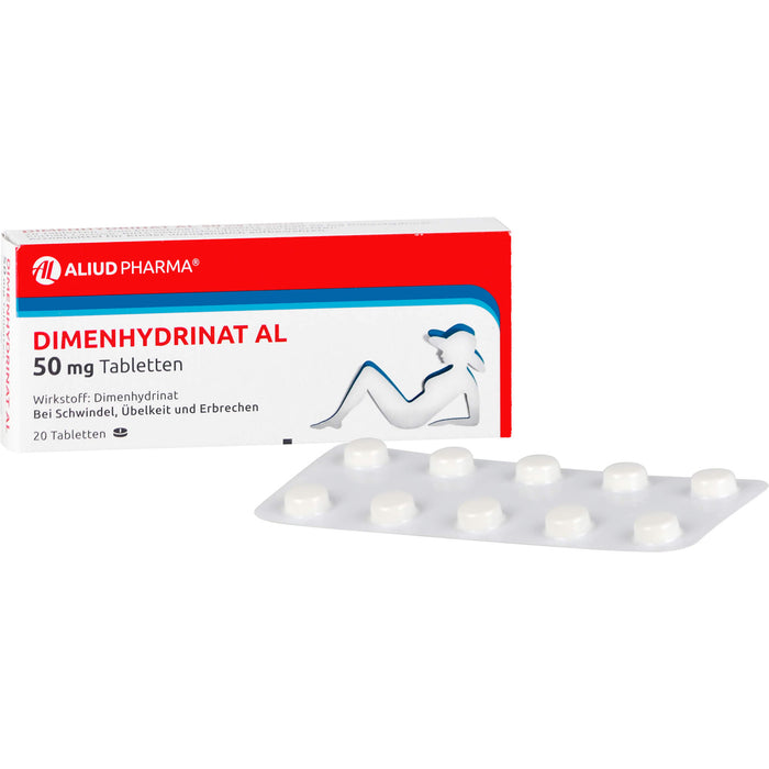 Dimenhydrinat AL 50 mg Tabletten, 20 pcs. Tablets