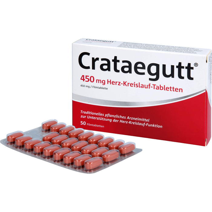 Crataegutt 450 mg Herz-Kreislauf-Tabletten, 50 pc Tablettes