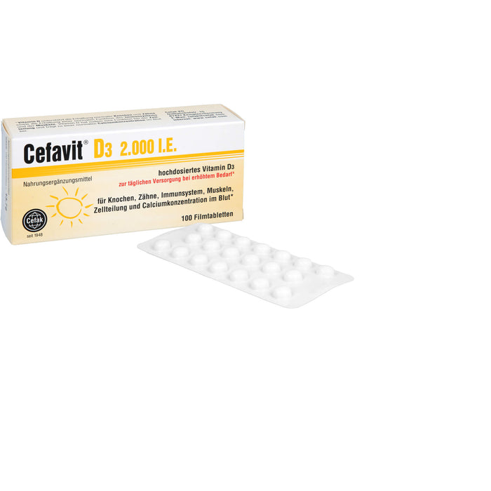 Cefavit D3 2,000 I.E., 100 pcs. Tablets