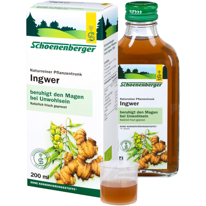 Schoenenberger Ingwer naturreiner Pflanzentrunk, 200 ml Solution