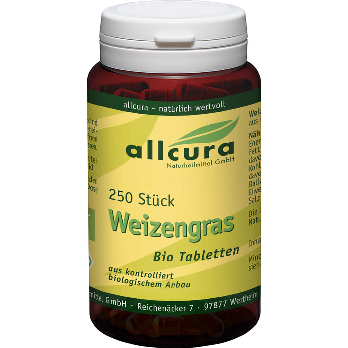 allcura Weizengras Bio Tabletten, 250 pcs. Tablets