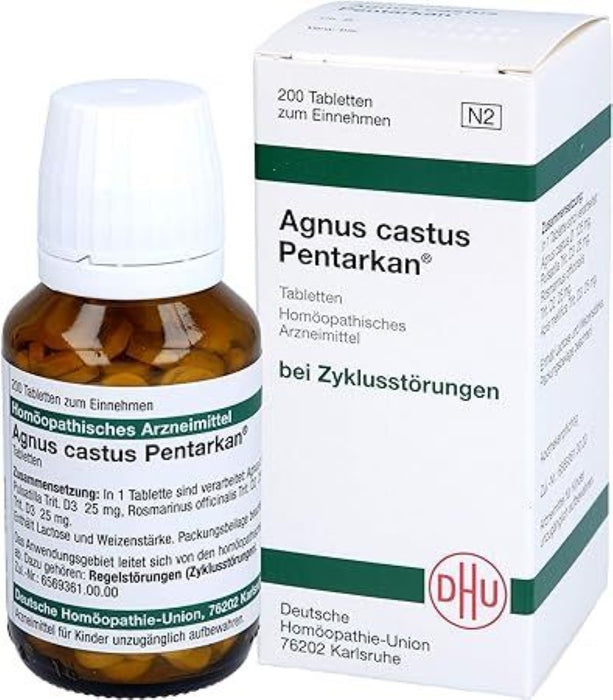 DHU Agnus castus Pentarkan Tabletten bei Zyklusstörungen, 200 pc Tablettes