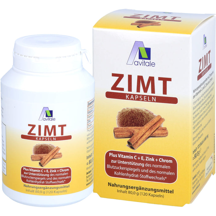 Avitale Zimtkapseln 500 mg + Vitamin C + E, 120 pcs. Capsules