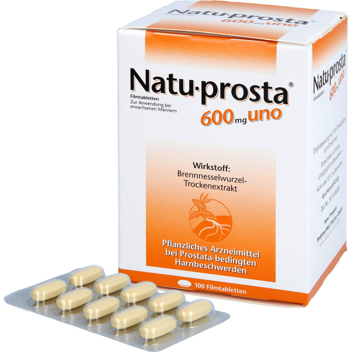 Natu-prosta 600 mg uno Filmtabletten bei Prostata Erkrankungen, 100 pc Tablettes