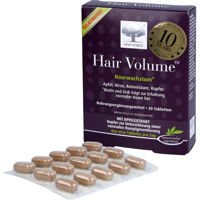 NEW NORDIC Hair Volume Haarwachstum Tabletten, 30 pcs. Tablets