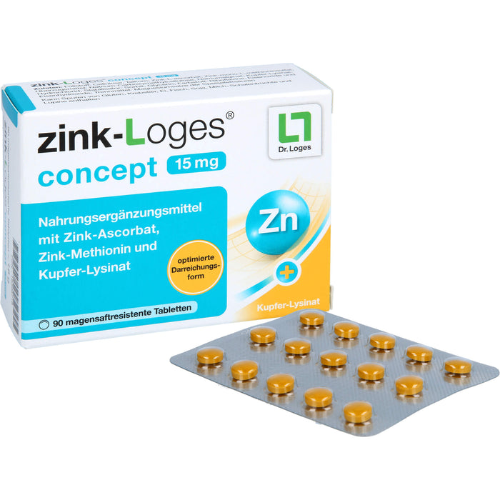 zink-Loges concept 15 mg Tabletten, 90 St., 90 St. Tabletten