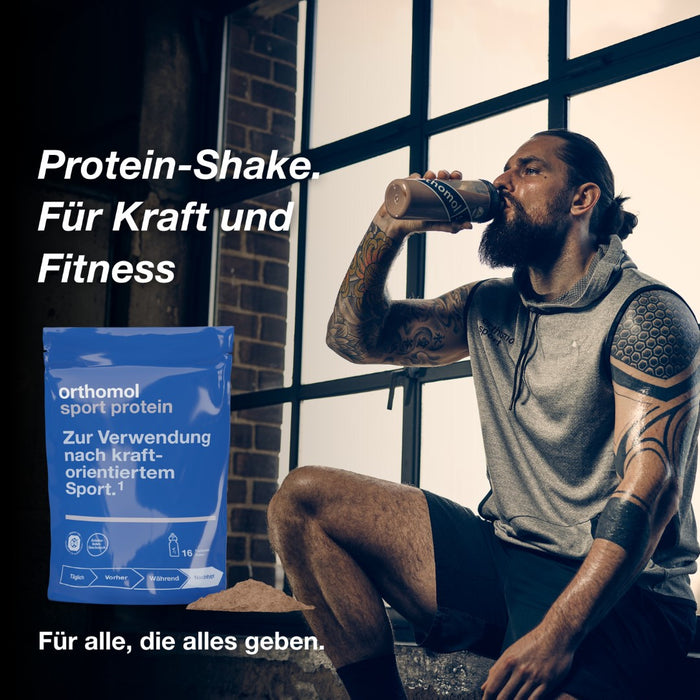 Orthomol Sport protein - Regeneration nach dem Kraftsport - Eiweißpulver mit Kreatin und BCAAs - Schokoladen-Geschmack - 16 Tagesportionen, 640 St. Tagesportionen