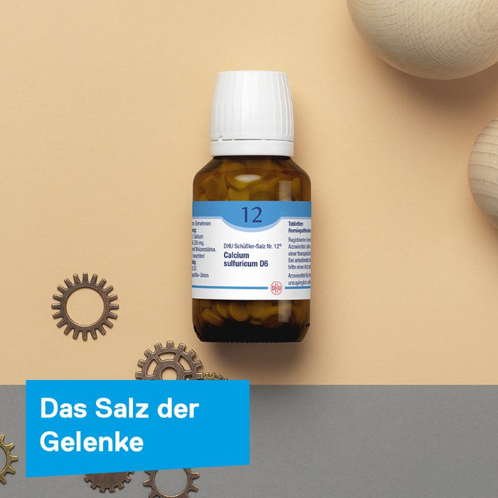 DHU Schüßler-Salz Nr. 12 Calcium sulfuricum D6 – Das Mineralsalz der Gelenke – das Original – umweltfreundlich im Arzneiglas, 80 pcs. Tablets