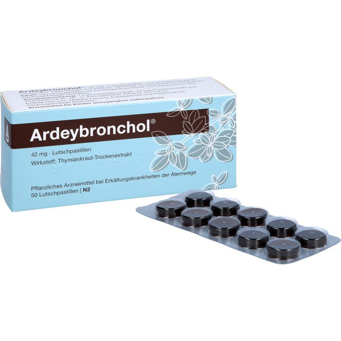 Ardeybronchol Pastillen bei Erkältungskrankheiten der Atemwege, 50 pc Pastilles