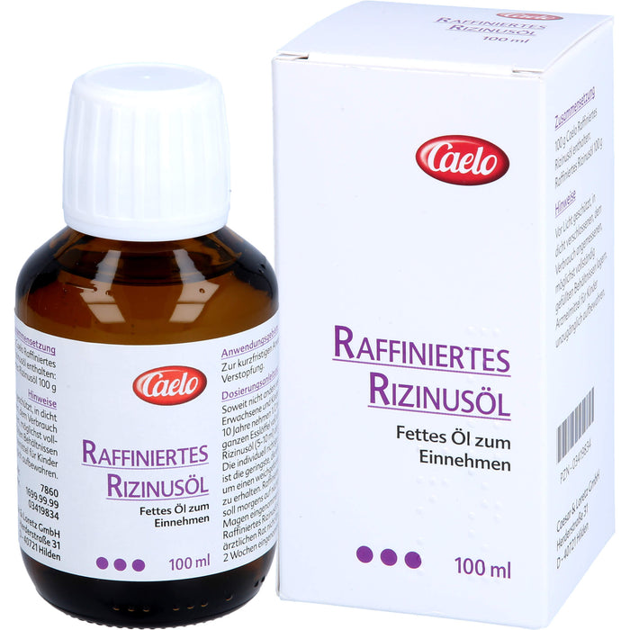 Caelo Raffiniertes Rizinussöl, 100 ml Öl