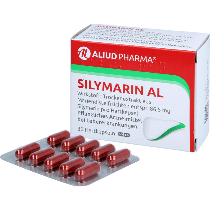 Silymarin AL Hartkapseln bei Lebererkrankungen, 30 pc Capsules