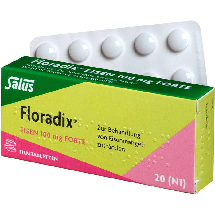 Floradix Eisen 100 mg forte Filmtabletten, 20 St. Tabletten