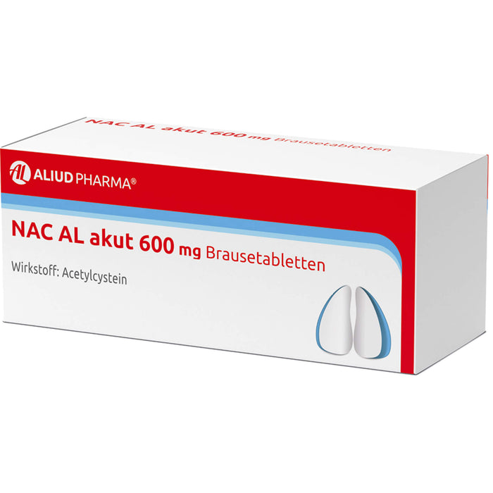 NAC AL akut 600 mg Brausetabletten zur Schleimlösung bei Atemwegserkrankungen, 20 pc Tablettes