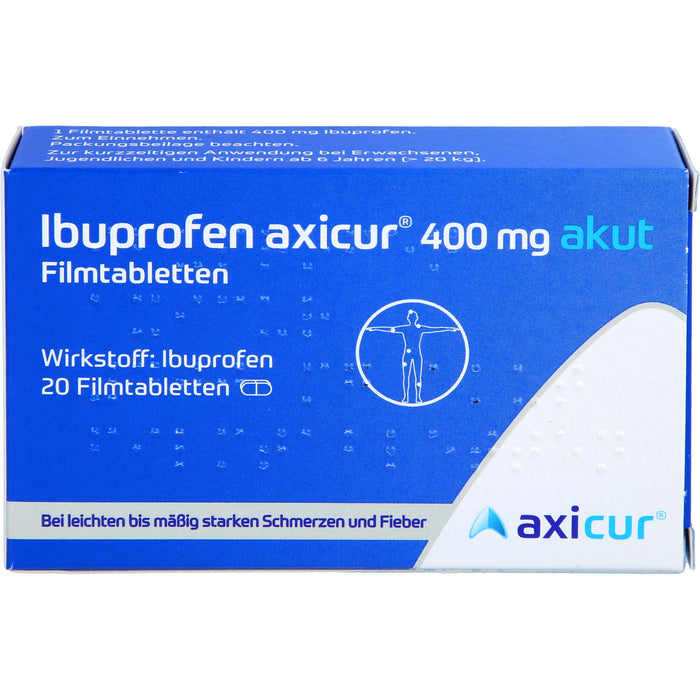 Ibuprofen axicur 400 mg akut Filmtabletten, 20 St FTA