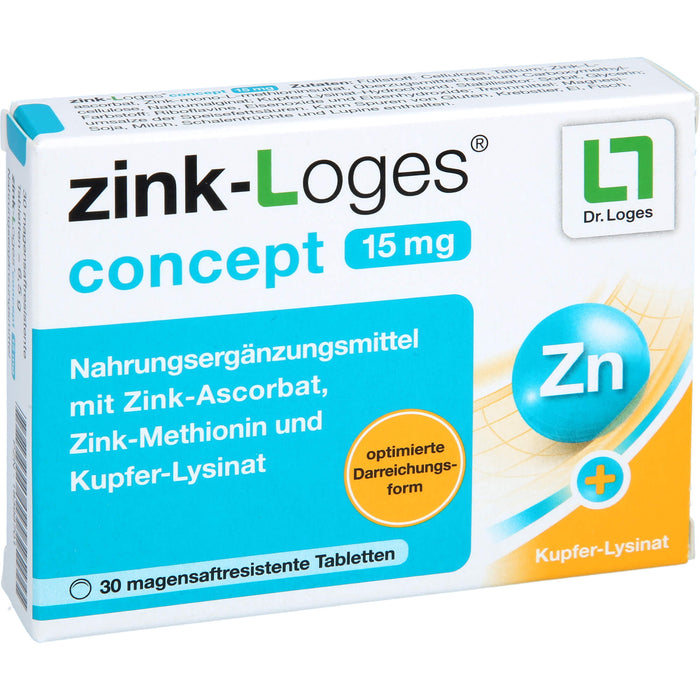 Zink-loges Concept 15mg, 30 St TMR