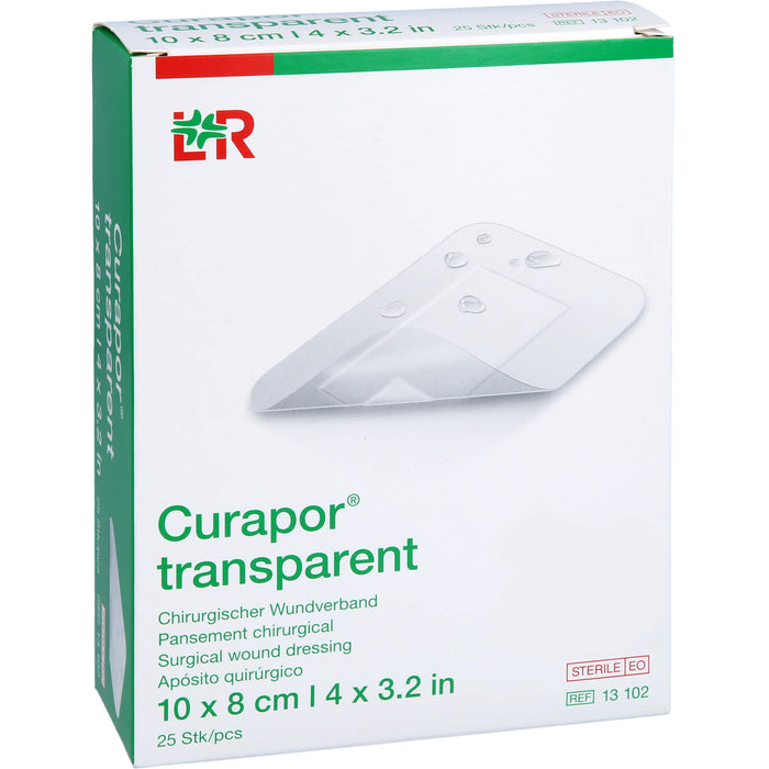 Curapor Wundverband steril 10x8cm transparent, 25 St VER