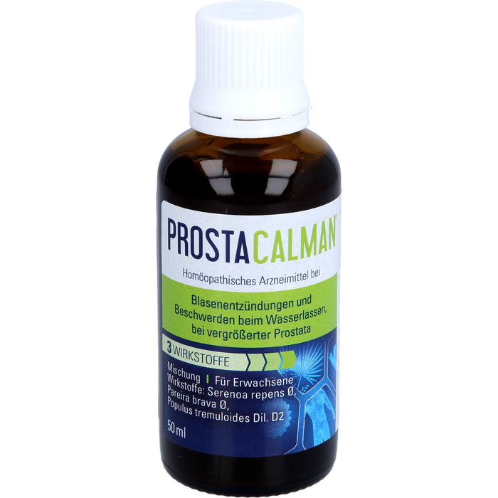 PROSTACALMAN Tropfen bei Blasenentzündungen, Beschwerden beim Wasserlassen und vergrößerter Prostata, 50 ml Solution