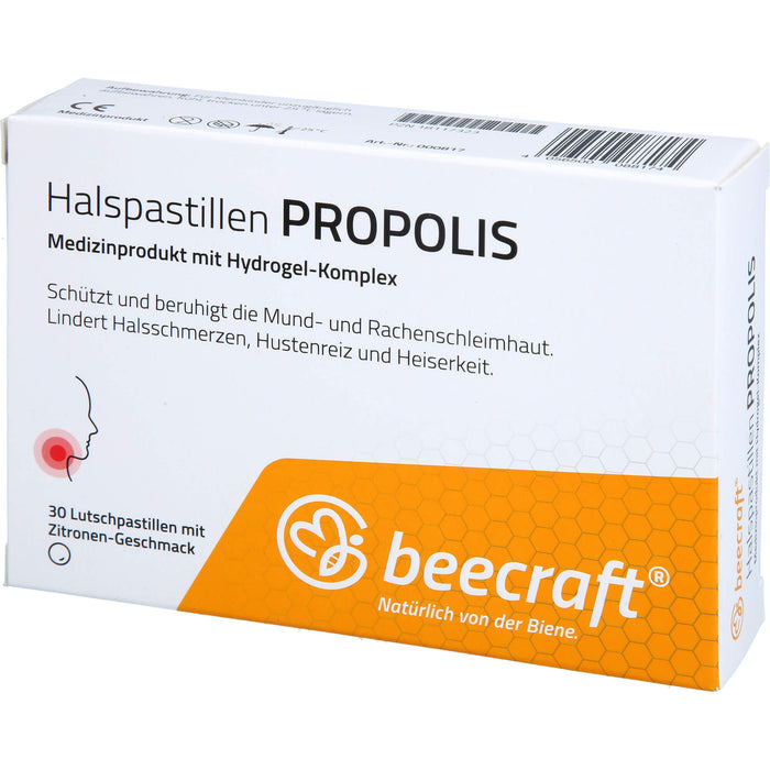 beecraft Halspastillen Propolis, 30 St LUP