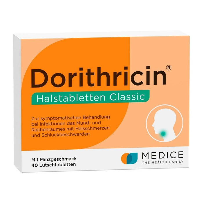 Dorithricin Halstabletten Classic, 40 pc Tablettes