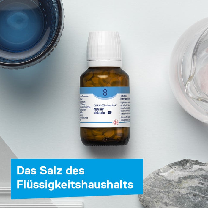 DHU Schüßler-Salz Nr. 8 Natrium chloratum D12 – Das Mineralsalz des Flüssigkeitshaushalts – das Original – umweltfreundlich im Arzneiglas, 900 pc Tablettes