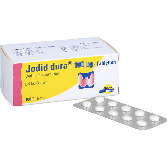 Jodid dura 100 µg Tabletten zur Prophylaxe eines Iodmangels, 100 pcs. Tablets