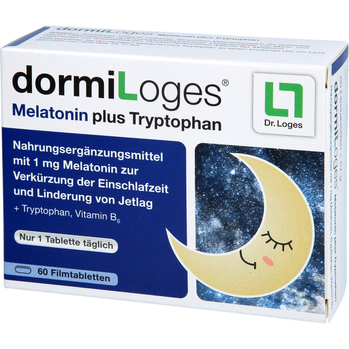 dormiLoges 1mg Melatonin plus Tryptophan, 60 St FTA