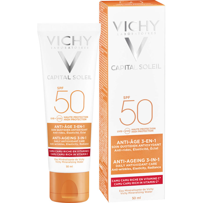 VICHY Idéal Soleil Capital LSF 50 3-in-1 Sonnenpflege, 50 ml Crème