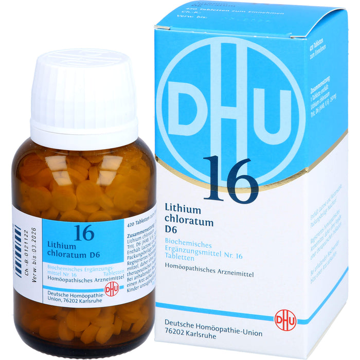 DHU Schüßler-Salz Nr. 16 Lithium chloratum D6 Tabletten, 420 pcs. Tablets