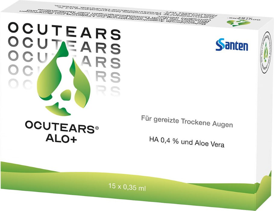 OCUTEARS Alo+ Augentropfen bei sensiblen Trockenen Augen mit Hyaluronsäure und Aloe vera, 15 pcs. Ampoules