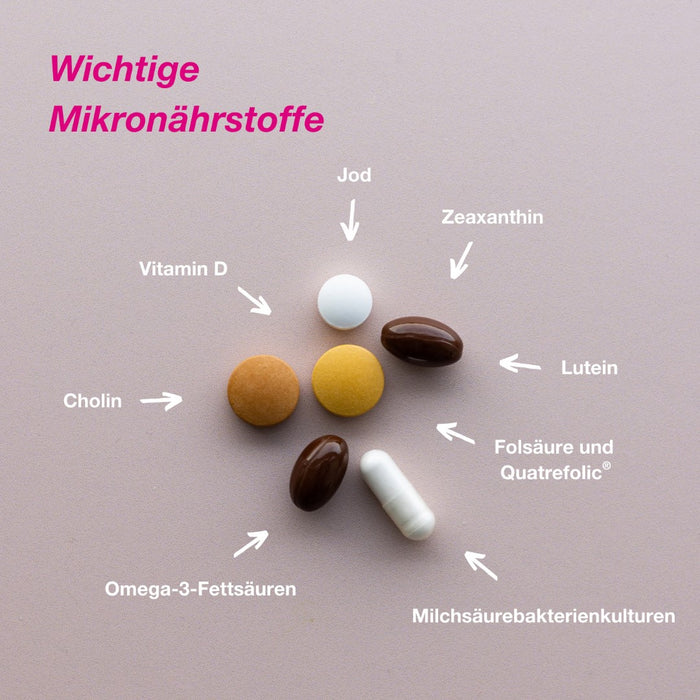 Orthomol Natal - Mikronährstoffe für Schwangerschaft und Stillzeit - mit Folsäure, weiteren Vitaminen und Zink - Tabletten/Kapseln, 30 St. Tagesportionen