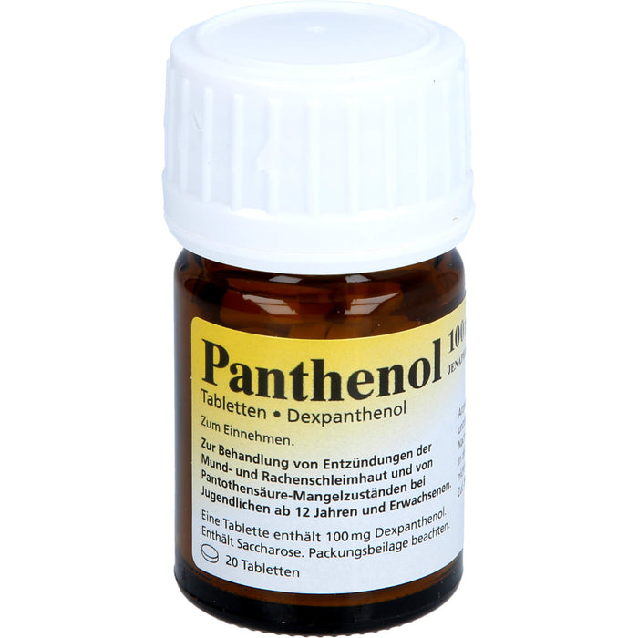 Panthenol 100 mg JENAPHARM Tabletten, 20 pcs. Tablets