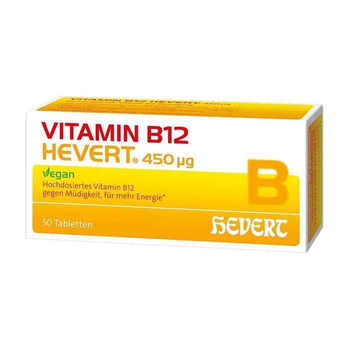 Vitamin B12 Hevert 450 µg für mehr Energie, gegen Müdigkeit und Erschöpfung, 50 St. Tabletten