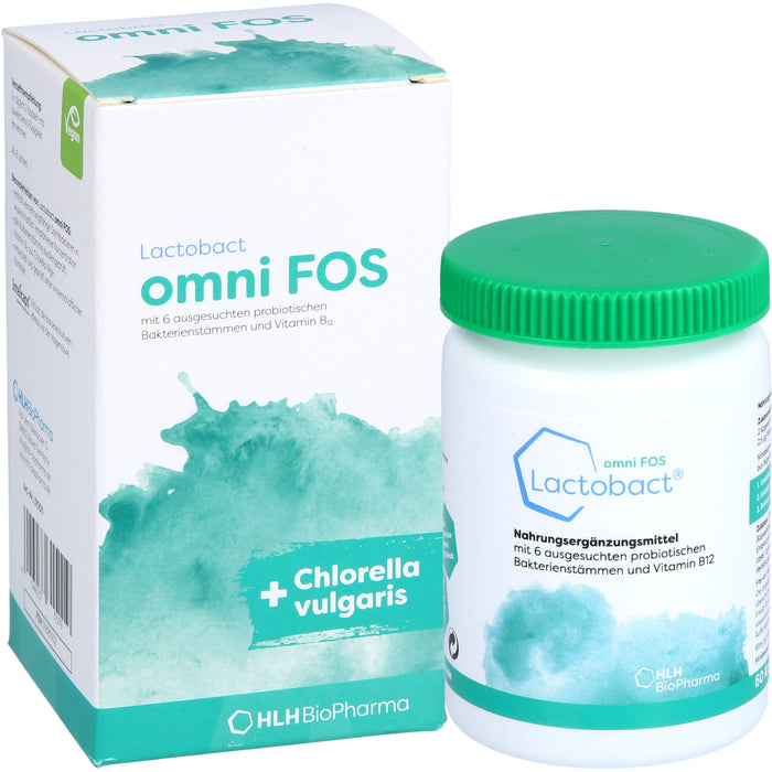 Lactobact omni FOS Kapseln - Die einzigartige Kombination aus der Chlorella vulgaris Alge und Probiotikum, 60 pc Capsules