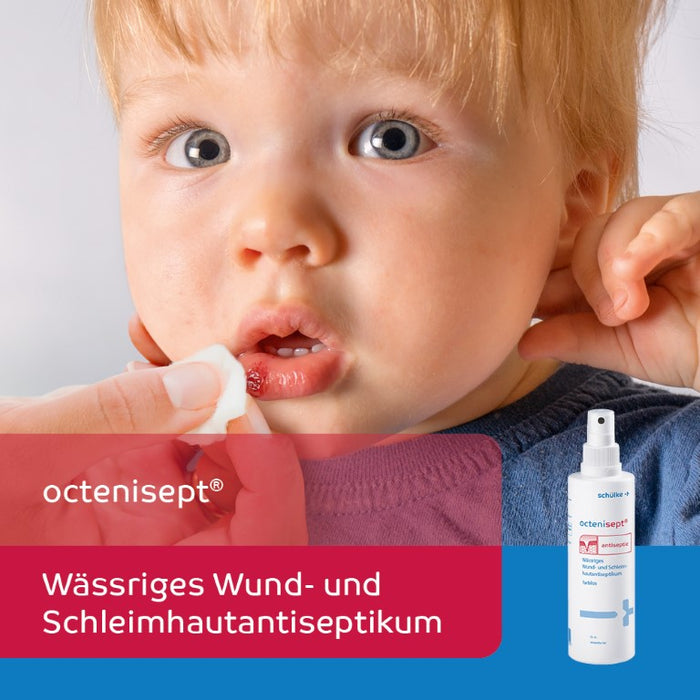 octenisept mit Sprühpumpe - wässriges Wund- und Schleimhautantiseptikum mit guter Verträglichkeit, schmerzfreier Anwendung und schneller Wirkung, 250 ml Lösung