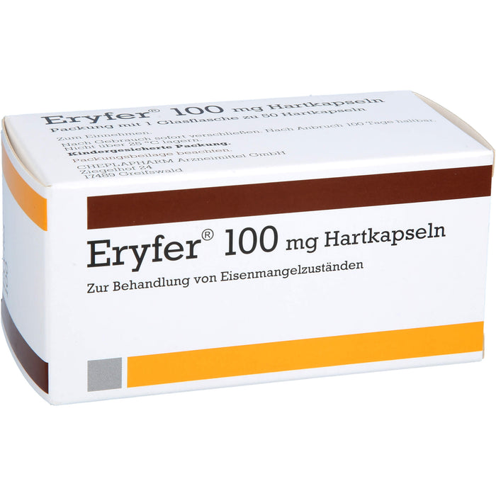 Eryfer 100 mg Hartkapseln bei Eisenmangelzuständen, 50 pc Capsules