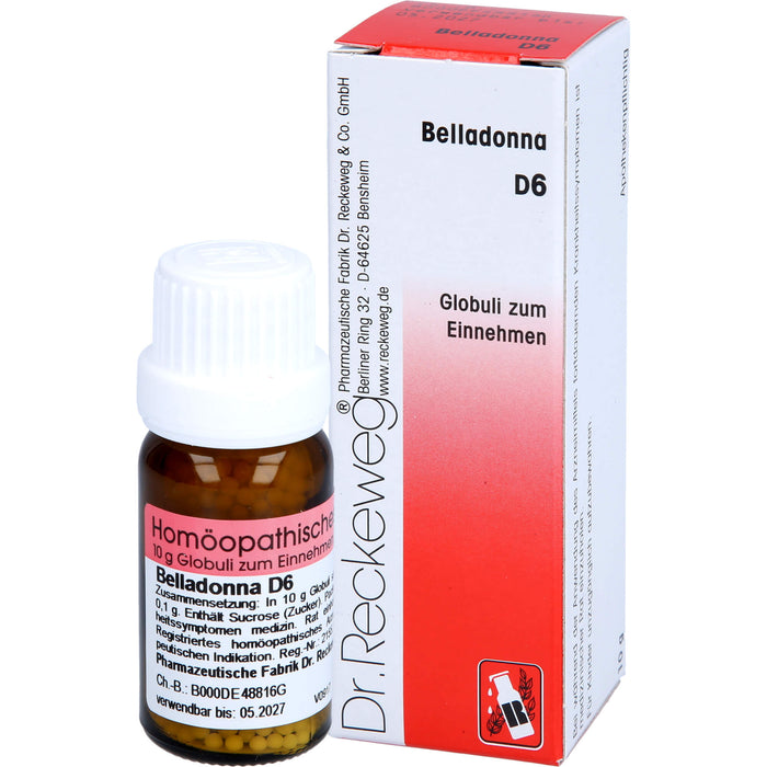 Belladonna D6 Reckeweg Glob., 10 g GLO