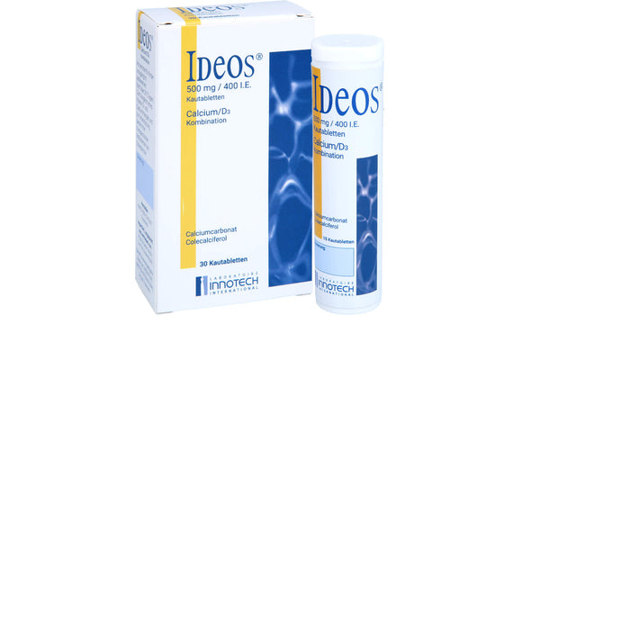 Ideos 500mg/400 I.E. Gerke Kautabletten, 30 St KTA