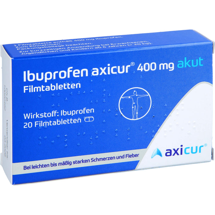 Ibuprofen axicur 400 mg akut Filmtabletten, 20 St FTA