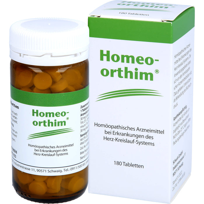 Homeo Orthim Tabletten bei Erkrankungen des Herz-Kreislauf-Systems, 180 pcs. Tablets